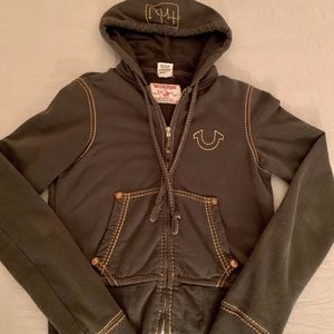 True Religion Big T Stitch Zip Hoodie
